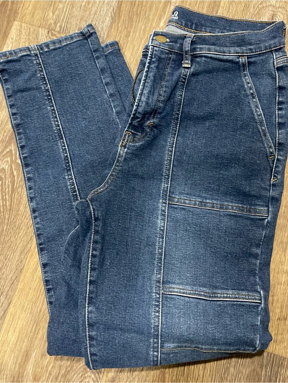 a.n.a Men's Slim Straight Dark Blue Denim Jeans